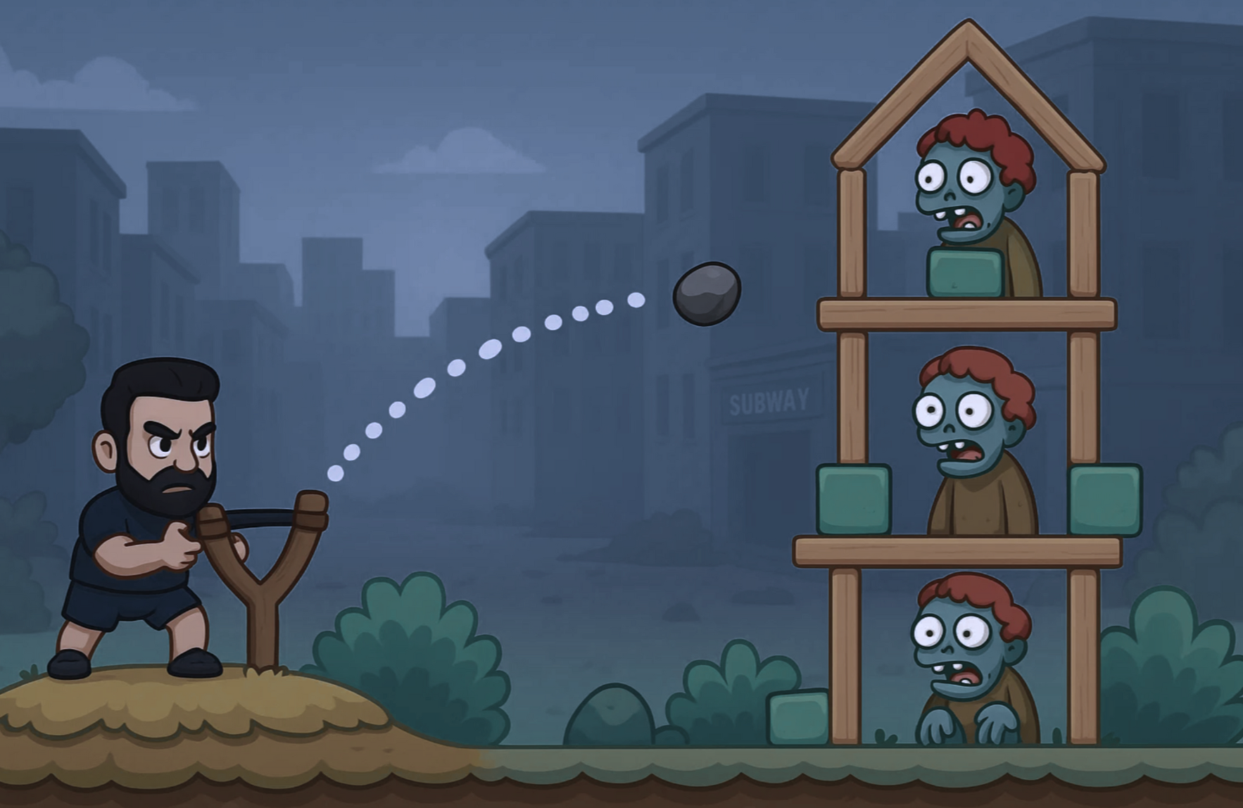 Physics-based slingshot